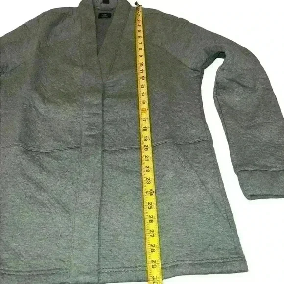 NEW Lunya Lahgo Men’s Restore Double Faced Cardigan Sweater M Green Heather.